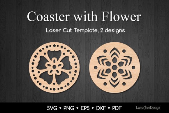 A Brand Designer's Review: Floral Coaster Graphics for Crafts & Packaging