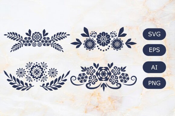 A Designer's Review: Decorative Flowers Branch SVG Graphics