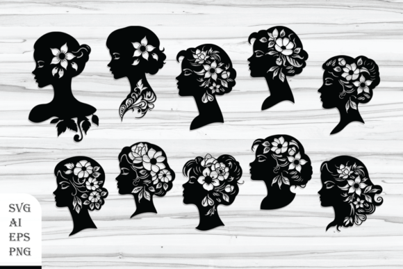 A Designer’s Take on Floral Head Graphics for Crafts & Brands
