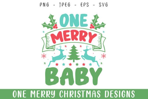 A Merry Baby Christmas SVG Design for Branding & Crafts