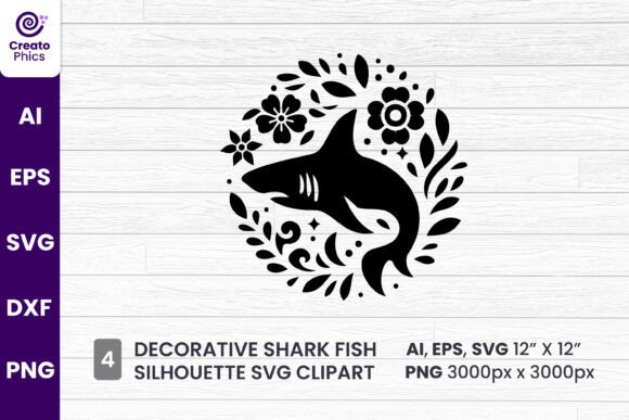 A Shark Silhouette Graphic for Premium Packaging Design