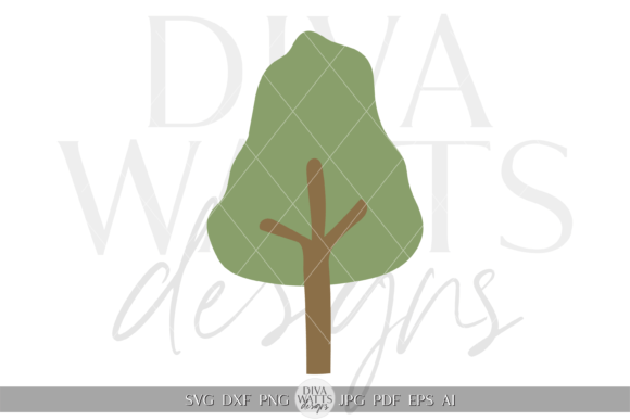 Decorative Tree Clipart SVG for Crafts and Business Graphics
