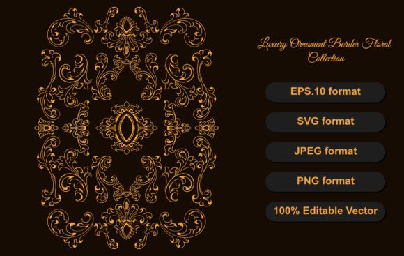 Luxury Vintage Frame Graphics for Elegant Crafting