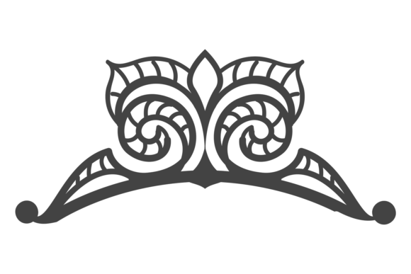 Ornate Diadem Graphics for Elegant Craft Projects