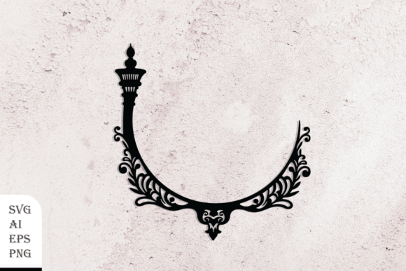 The Decorative Column Crescent Silhouette: A Graphics Asset for Crafts