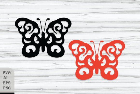 The Decorative Fire Butterfly: A Graphics Asset for Crafts and Commercial Use