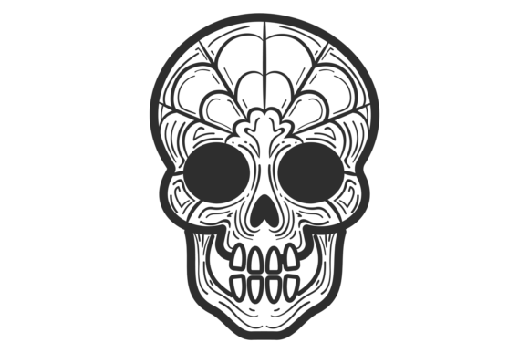 This Halloween Skull Graphic Elevates Crafts & Content